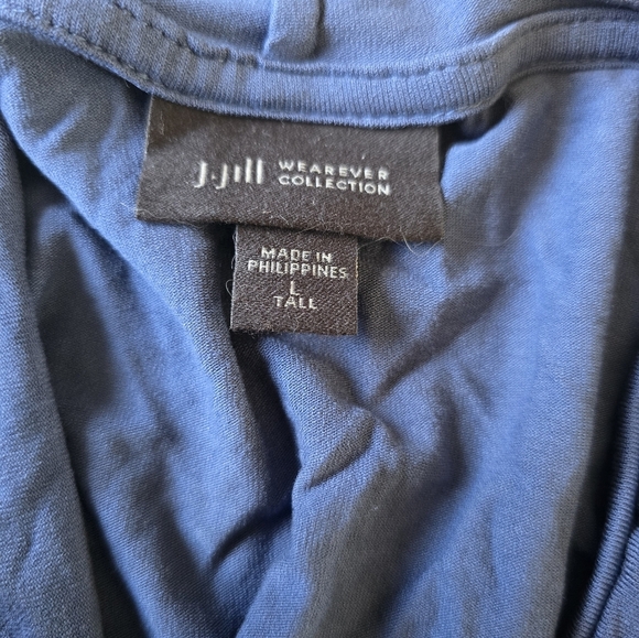 J. Jill Wearever Open Front Draped Top Size Large Tall - Picture 5 of 6
